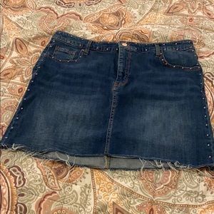 Denim mini skirt